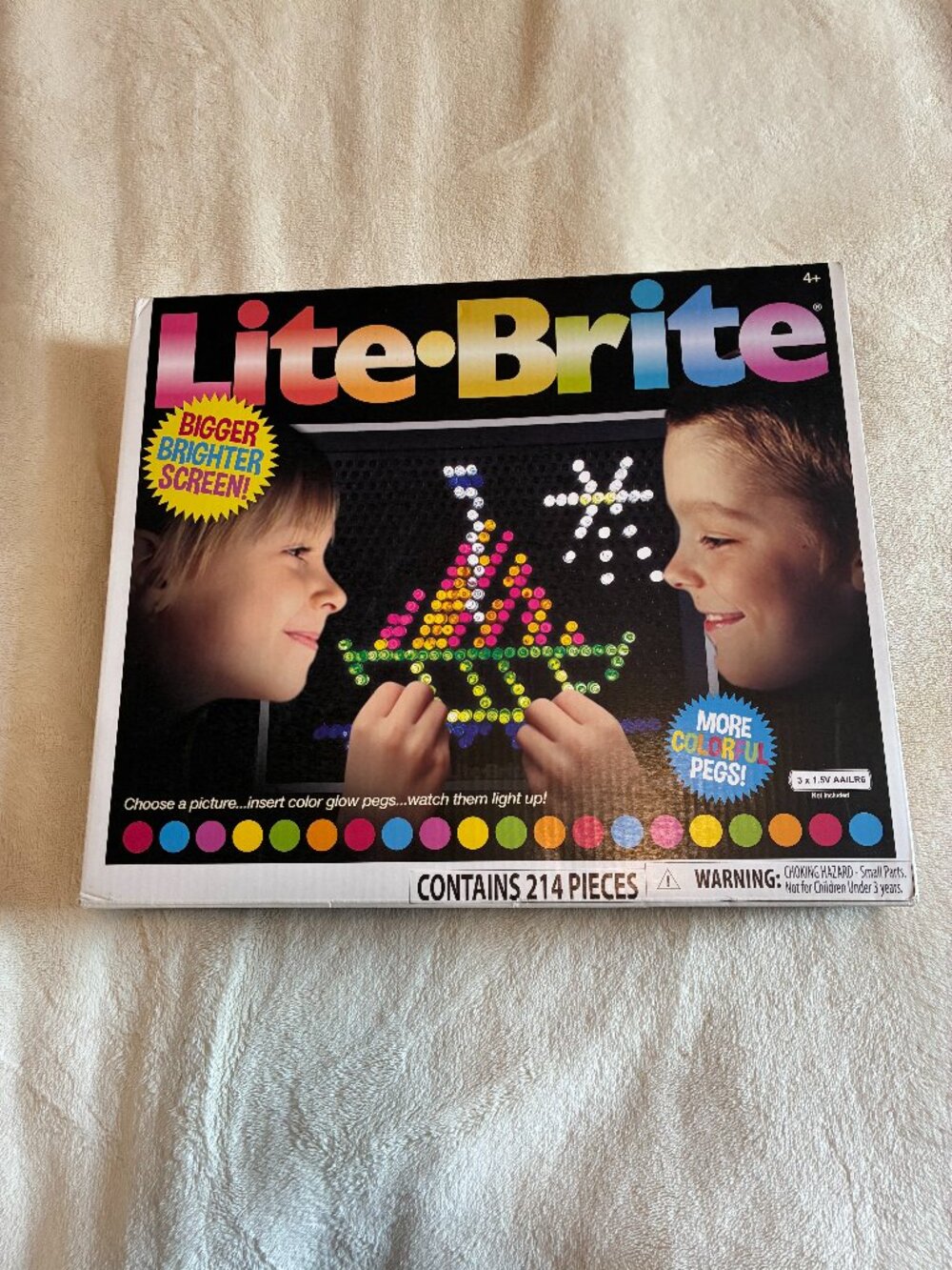 Lite-Brite Classic Light-Up Peg Art Set NEW Sealed 214 Pieces Hasbro